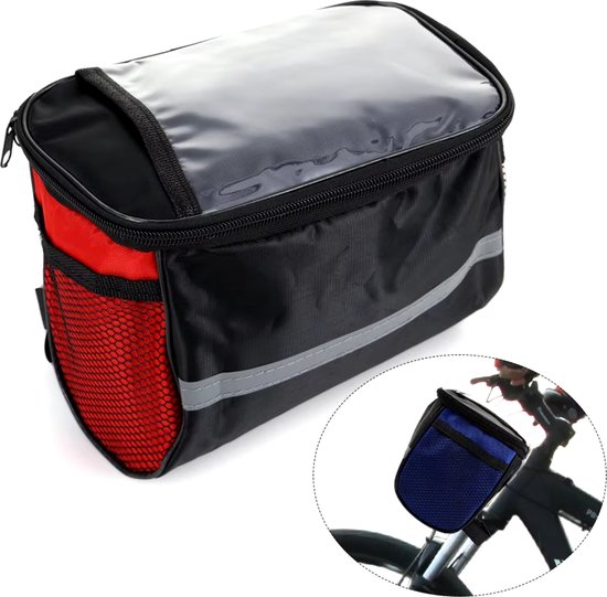 Fiets Stuurtas Met Telefoonhouder - Stuurtas voor Fiets - Afneembaar - Met Reflectie materiaal - Telefoon Fiets Tas - LOUZIR van $