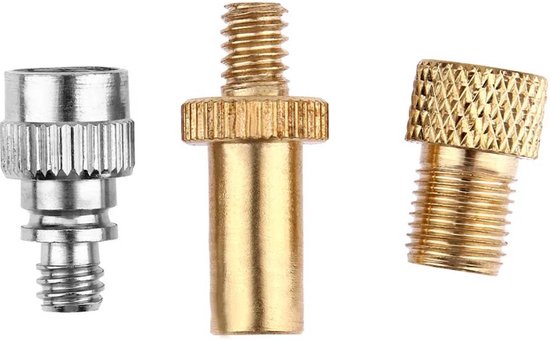 Fiets Ventiel Adapters - Set 3 Stuks - Verloopnippel - Hollands / Auto / Frans - Ventieladapters - Fietsventiel - Nippelset - ATHLIX van ATHLIX