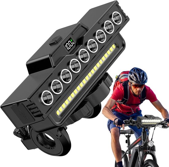 Fiets voorlicht - Fietslamp koplamp - Nachtelijk rijden - 130dB hoorn waarschuwing - USB oplaadbaar