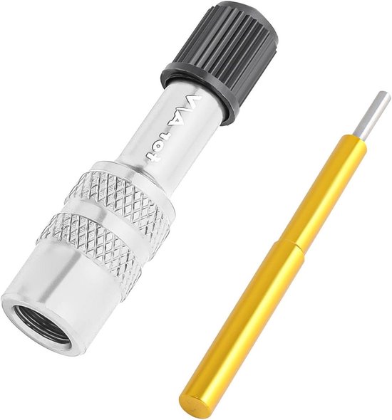 Fiets Vork Adapter - Pomp Verlenger - Banden Oppompen - Lekvrije Afdichting - Compact Formaat - Zilver