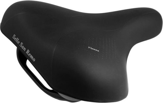 Fiets zadel Selle San Remo Vienna met handgreep - zwart van Selle San Remo