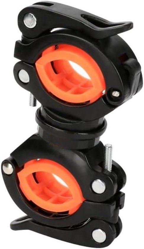 Fiets Zaklamp Houder - Fietsaccessoire - Veilig Fietsen - 360 Graden Rotatie - Past 18-38mm - Zwart