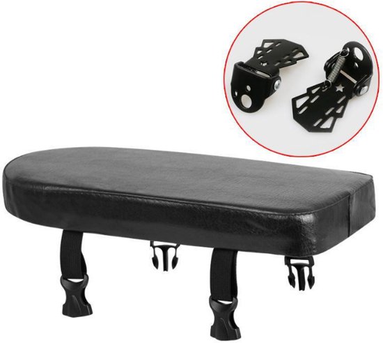 Fiets zitkussen - 30*15*3.5 cm - Incl. fietspedalen - Fietszadel - Reflecterend en Ventilerend - PU-achterzadel - Comfortabel fietskussen - Heren / Dames - Fietsaccessoire - Fietsachterzitkussen - Zadelvering - Waterdicht Fiets Zadel - Zwart van Merkloos