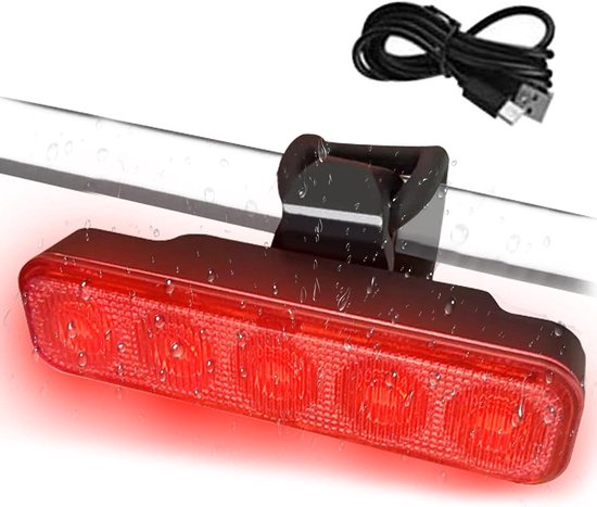 Fietsachterlicht met Knipperlicht - Fietslamp Achter Remlicht Fiets - Veilig Fietsen - Waterdicht Ontwerp