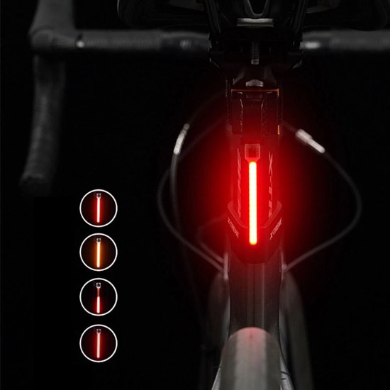 Fietsachterlicht, USB oplaadbaar fietsachterlicht, waarschuwingslicht - rood licht
