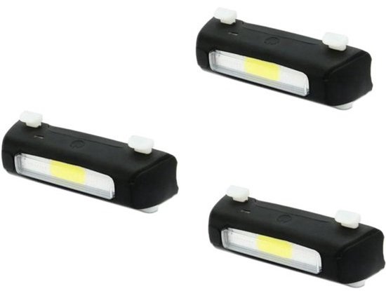 Fietsachterlichtset - Oplaadbare fietslampjes - Zichtbaarheid tijdens het fietsen - Superhelder - 9 x 63 x 25 cm - Zwart