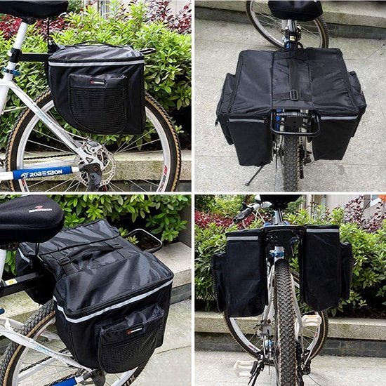 Fietsbagagedragertas 30 liter - Multifunctioneel waterdicht - Dubbele zadeltas achterwieltas - DANNEEFORSU7 Waterproof bicycle bag van DANNEEFORSU7
