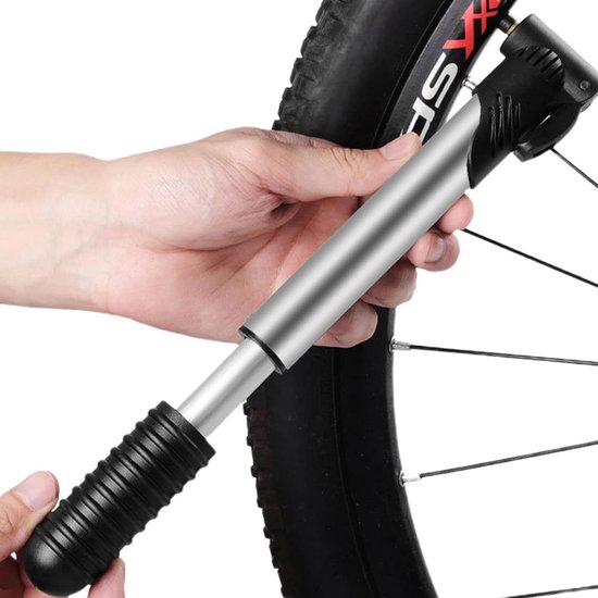 Fietsband Pomp - Lucht Pomp - Banden Vullen - Roestvrij Staal - 20 cm Lengte - Zwart