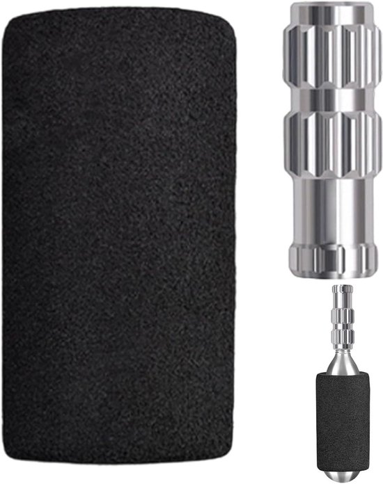Fietsband Ventiel Adapter - Ventielverlengstuk Fietspomp - Banden Onderhoud - Flexibele Schuimhuls - 6 x 3 x 3 cm - Zilver