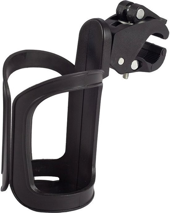 Fietsbekerhouder - bidonhouder - bidonhouder fiets - Flessenhouder voor de fiets - 360° draaibare bekerhouder - Universele waterbekerhouder - Zwart - ABS