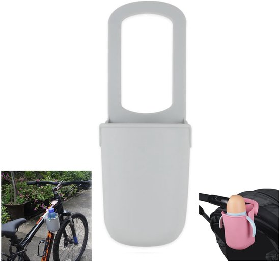 Fietsbekerhouder - Siliconen bekerhouder - Bidonhouder voor op de fiets - Afneembare bidonhouder - Universele draagbare bekerhouder voor buiten - Geschikt voor fietsen - Grijs