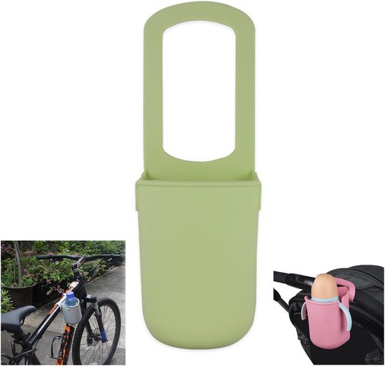 Fietsbekerhouder - Siliconen bekerhouder - Bidonhouder voor op de fiets - Afneembare bidonhouder - Universele draagbare bekerhouder voor buiten - Geschikt voor fietsen - Groen
