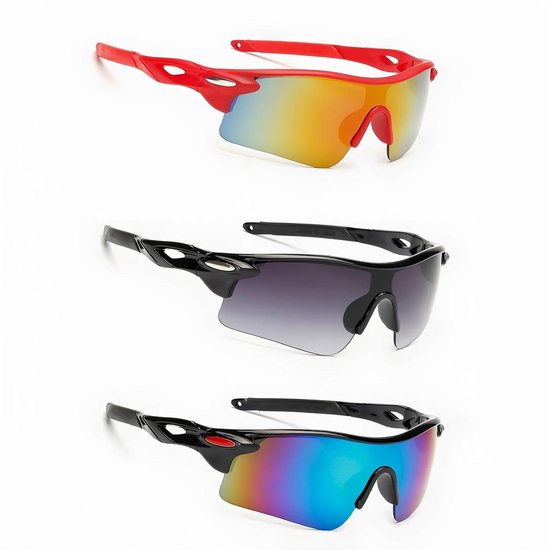 Fietsbril hardloopzonnebril UV400-bescherming - voor heren en dames - sportzonnebril - skibril outdoor rijden - vissen hardlopen fietsen motorbril van Merkloos