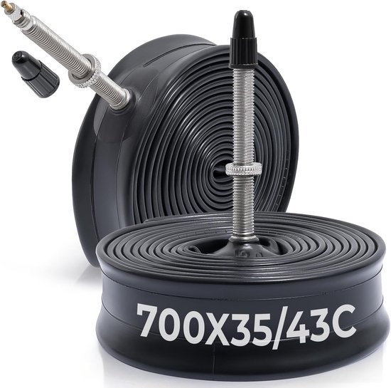 Fietsbuizen 700x35C/38C/40C/43C - FV60mm Presta-ventiel - Butylrubber - Geschikt voor diverse fietsen - ShopVlot