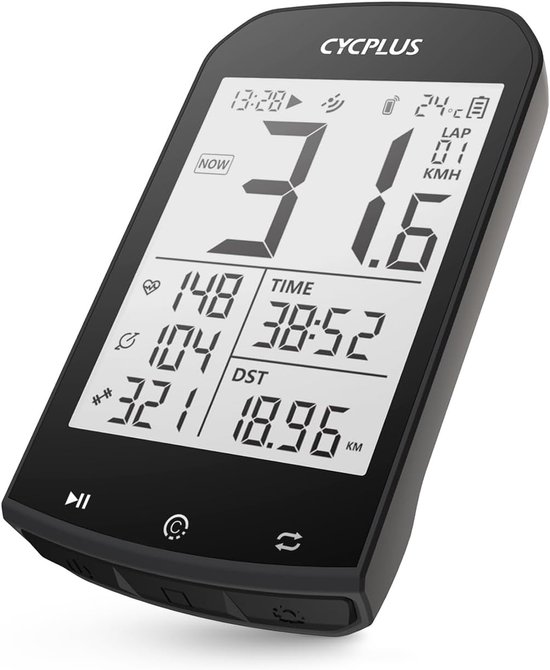 Fietscomputer - Fiets accessoires - Kilometerteller - 2,9 Inch lcd-scherm - GPS - Waterdichte van Merkloos