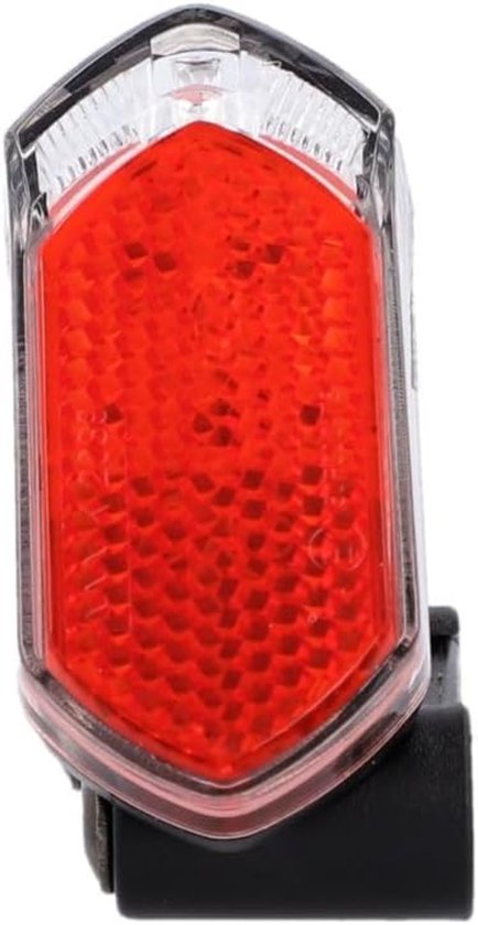 Fietsdynamo led-achterlicht voor spatbord en steunbevestiging met reflector, spatwaterdicht en StVZO-goedgekeurd