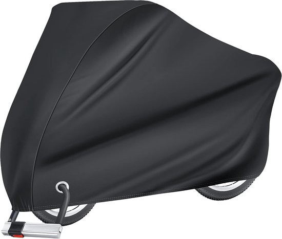 Fietsenhoes - Beschermt tegen Regen, Zon en Stof - Met Ventilatie en Slotgat - Geschikt voor Alle Weersomstandigheden - Voor Binnen- en Buitengebruik - Zwart van Vybe Urban.