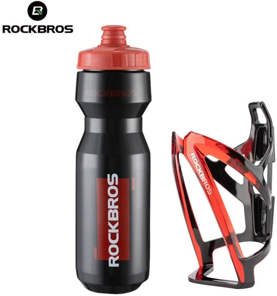 Fietsfles Set - 750ml Capaciteit - Geïntegreerde Houder - Sportfles - Voor Fietsers - Model 750mlSet