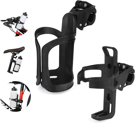 Fietsfleshouder, verpakking van 2 360 graden rotatie snelontgrendeling Fietsfleshouder, bekerhouder, drankhouder voor fietsen, mountainbikes, kinderwagens en rolstoelen van Suranew