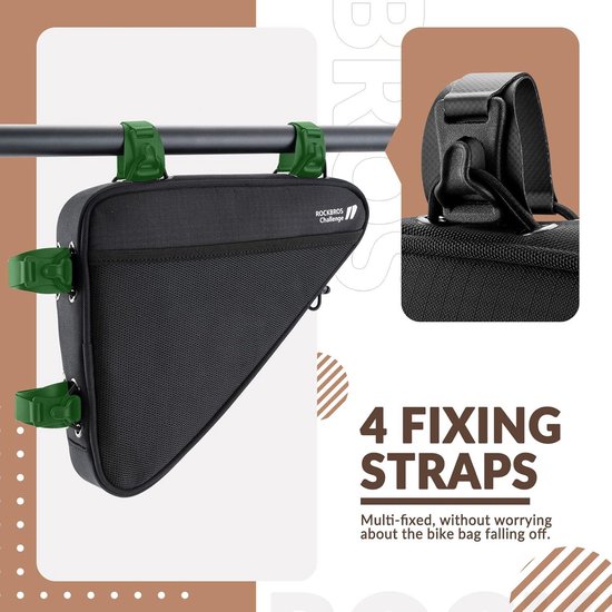 Fietsframe tas - Driehoektas 15 L Grote Capaciteit Waterproof Reflecterend Waterproof bicycle bag van AISHNA