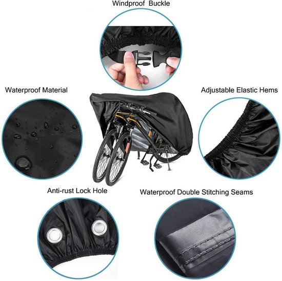 Fietsgarage Buiten Fietsenhoes Waterdicht voor Buitenopslag Waterdichte Fietsenhoezen Oxford Stof voor Binnengebruik 210D Nylon met PU-coating Windbescherming van LYCAON