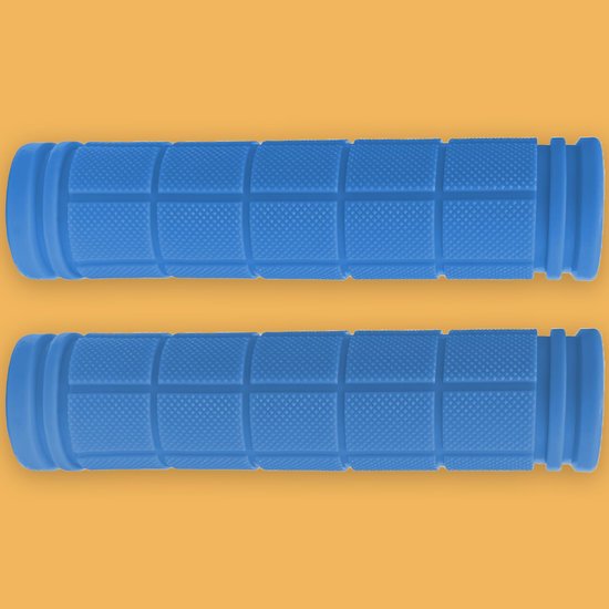 Fietsgrips ergonomisch van zacht rubber 120mm blauw