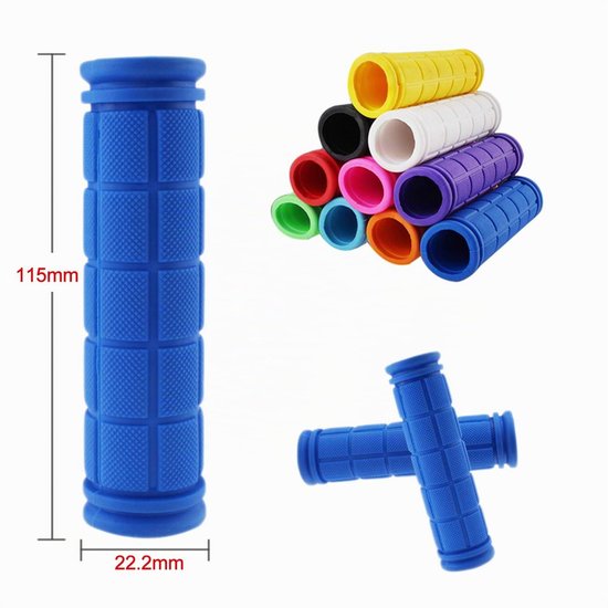 Fietsgrips van zacht rubber, antislip, voor fiets/MTB/BMX (2 paar)