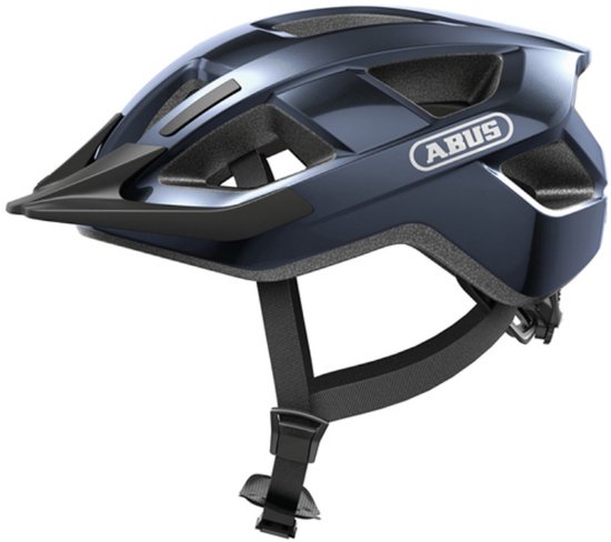 Fietshelm ABUS ADURO 3.0 LED midnight blue L - 58-62 cm - blauw - Geschikt voor gebruik op elektrische fietsen - stadsfietsen - 335 g