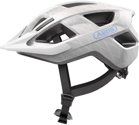 Fietshelm ABUS ADURO 3.0 LED white art L - 58-62 cm - wit - Geschikt voor gebruik op elektrische fietsen - stadsfietsen - 335 g