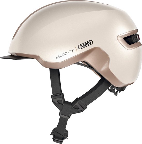 Fietshelm ABUS HUD-Y champagne gold M - 54-58 cm - goud - Geschikt voor gebruik op elektrische fietsen - stadsfietsen - 300 g