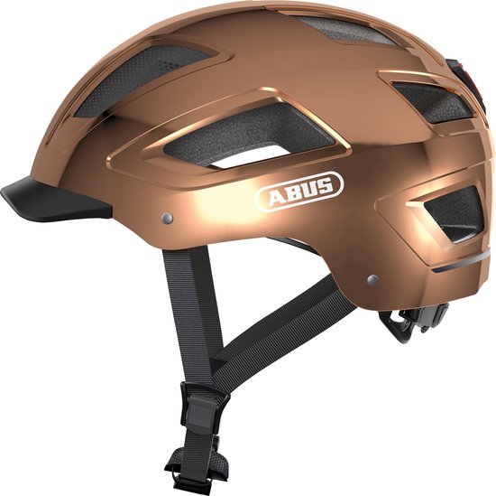 Fietshelm ABUS HYBAN 2.0 chrome rosé M - 52-58 cm - goud - Geschikt voor gebruik op elektrische fietsen - stadsfietsen - 400 g