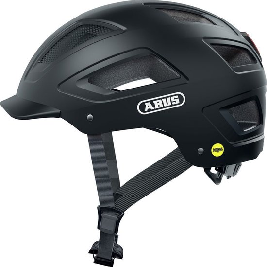 Fietshelm ABUS HYBAN 2.0 MIPS velvet black L - 56-61 cm - zwart - Geschikt voor gebruik op elektrische fietsen - stadsfietsen - 480 g