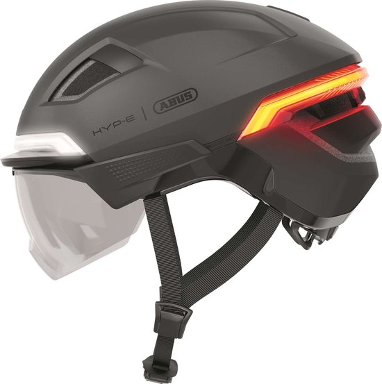 Fietshelm ABUS HYP-E ACE volcano titan L - 57-61 cm - zwart - Geschikt voor gebruik op speed pedelecs - elektrische fietsen - snorfietsen - NTA-8776 745 g
