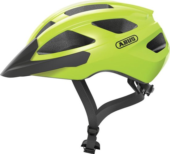 Fietshelm ABUS MACATOR MIPS signal yellow L - 58-62 cm - geel - Geschikt voor gebruik op elektrische fietsen - stadsfietsen - 370 g