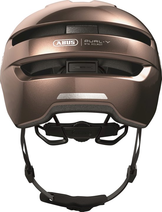 Fietshelm ABUS PURL-Y metallic copper M - 54-58 cm - bruin - Geschikt voor gebruik op speed pedelecs - elektrische fietsen - snorfietsen - NTA-8776 320 g