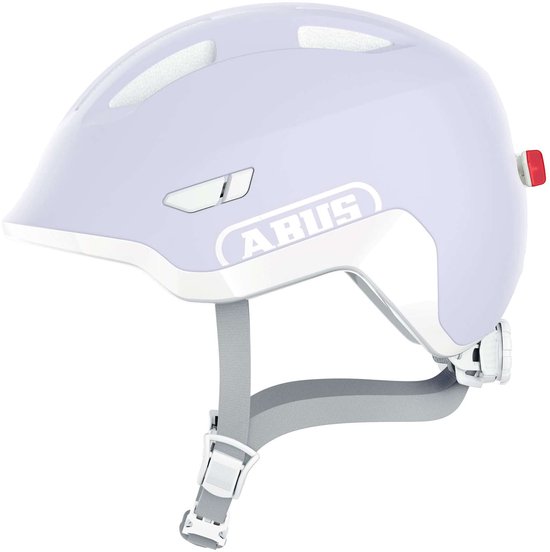 Fietshelm ABUS SMILEY 3.0 ACE LED pure lavender M - 50-55 cm - paars - Geschikt voor gebruik op kinderfietsen - 250 g