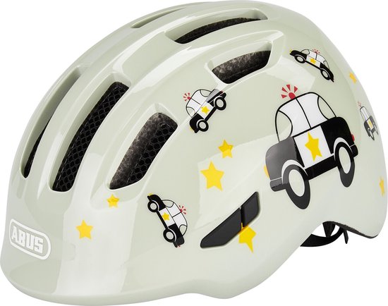 Fietshelm ABUS SMILEY 3.0 grey police S - 45-50 cm - grijs - Geschikt voor gebruik op kinderfietsen - 220 g