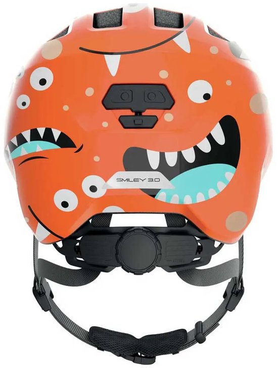 Fietshelm ABUS SMILEY 3.0 orange monster M - 50-55 cm - oranje - Geschikt voor gebruik op kinderfietsen - 240 g