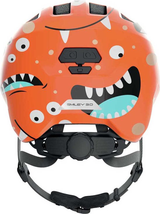 Fietshelm ABUS SMILEY 3.0 orange monster S - 45-50 cm - oranje - Geschikt voor gebruik op kinderfietsen - 220 g