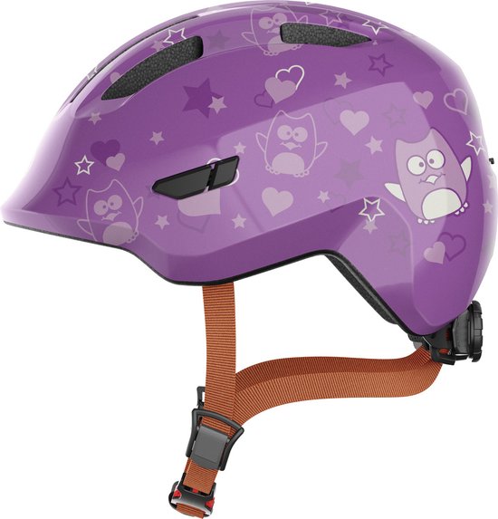 Fietshelm ABUS SMILEY 3.0 purple star M - 50-55 cm - paars - Geschikt voor gebruik op kinderfietsen - 240 g
