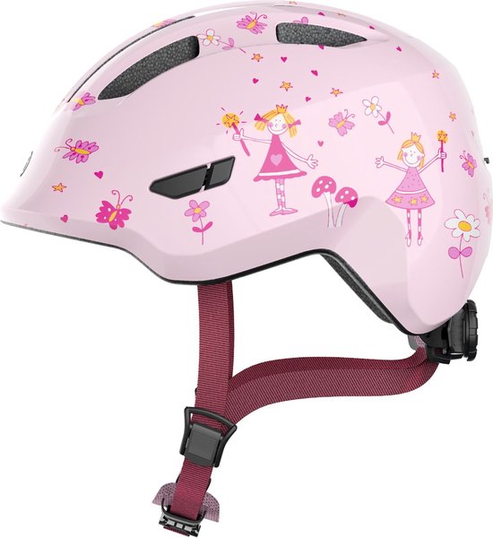 Fietshelm ABUS SMILEY 3.0 rose princess M - 50-55 cm - pink - Geschikt voor gebruik op kinderfietsen - 240 g