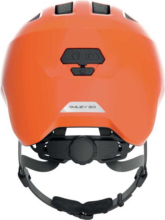 Fietshelm ABUS SMILEY 3.0 shiny orange M - 50-55 cm - oranje - Geschikt voor gebruik op kinderfietsen - 240 g
