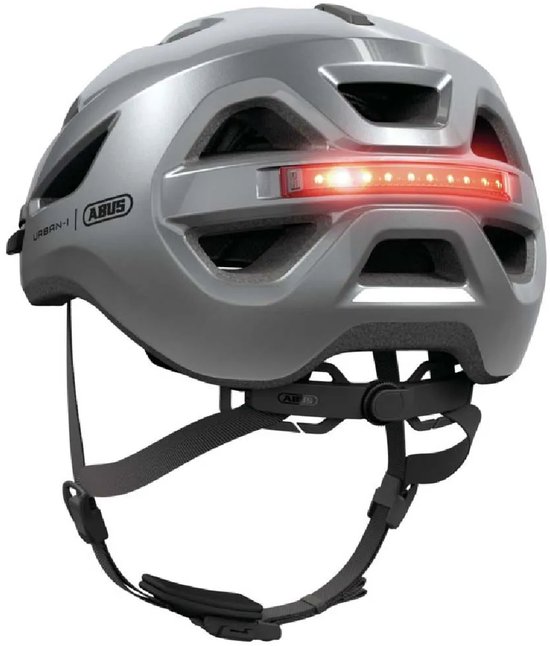 Fietshelm ABUS URBAN-I 4.0 graphite silver S - 51-55 cm - zilver - Geschikt voor gebruik op elektrische fietsen - stadsfietsen - 250 g