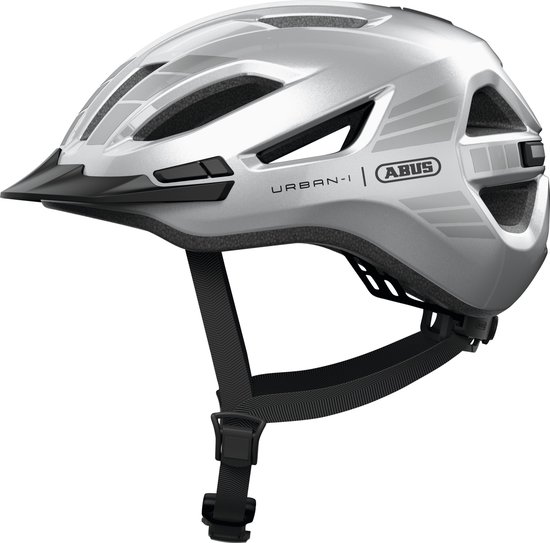 Fietshelm ABUS URBAN-I 4.0 LR signal silver XL - 60-64 cm - zilver - Geschikt voor gebruik op elektrische fietsen - stadsfietsen - 300 g