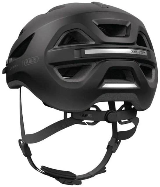 Fietshelm ABUS URBAN-I 4.0 LR velvet black L - 57-61 cm - zwart - Geschikt voor gebruik op elektrische fietsen - stadsfietsen - 280 g