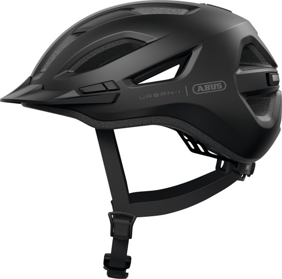 Fietshelm ABUS URBAN-I 4.0 LR velvet black M - 54-58 cm - zwart - Geschikt voor gebruik op elektrische fietsen - stadsfietsen - 260 g