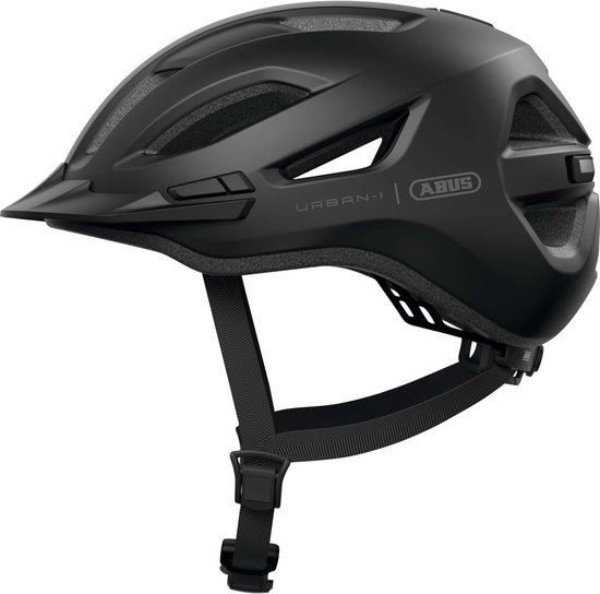 Fietshelm ABUS URBAN-I 4.0 LR velvet black XL - 60-64 cm - zwart - Geschikt voor gebruik op elektrische fietsen - stadsfietsen - 300 g
