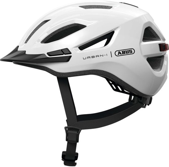 Fietshelm ABUS URBAN-I 4.0 shiny white M - 54-58 cm - wit - Geschikt voor gebruik op elektrische fietsen - stadsfietsen - 270 g