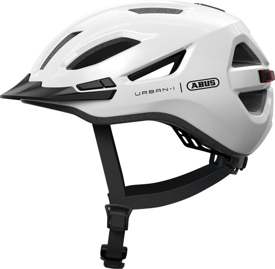 Fietshelm ABUS URBAN-I 4.0 shiny white S - 51-55 cm - wit - Geschikt voor gebruik op elektrische fietsen - stadsfietsen - 250 g