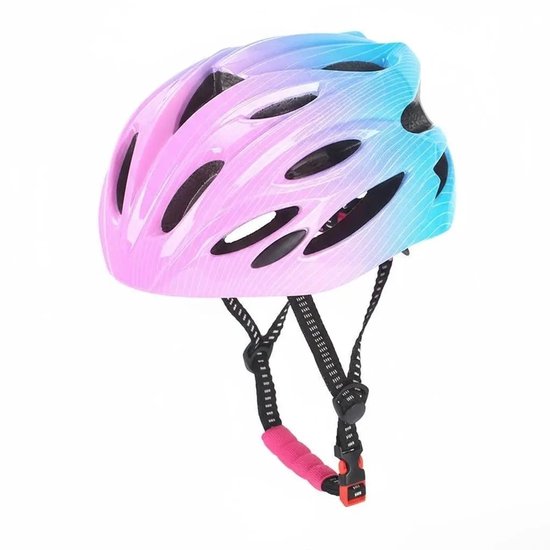 Fietshelm baby-fietshelm kind - unisex - geschikt voor fietsen, skateboards, speedskates, rolschaatsen en loopfietsen - verstelbare maat - geschikt voor kinderen van 2-8 jaar - roze van Merkloos